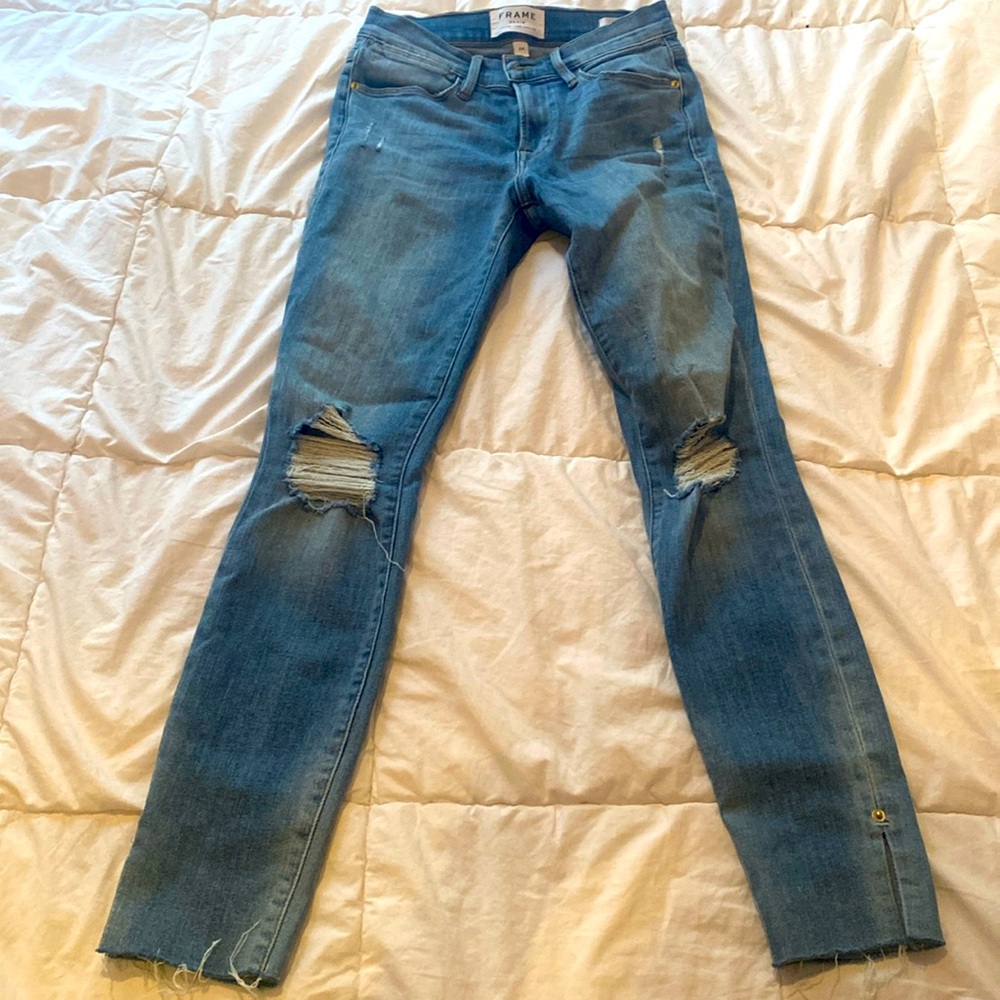 Frame denim jeans size 24, le high skinny